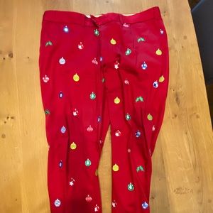 Christmas pants and vest! Loudmouth golf gear!
